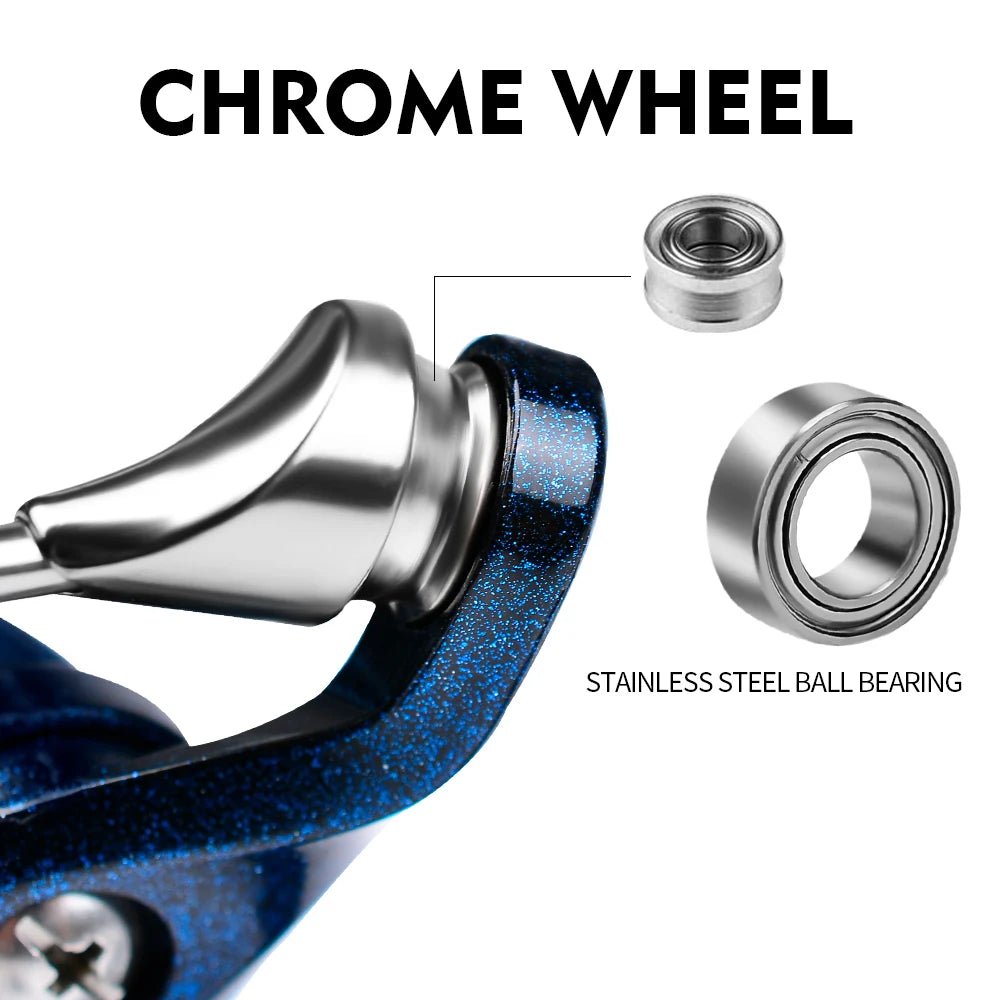 "Metal Spinning Fishing Reel 5.2:1 Speed Ratio - View 5"