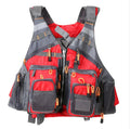 "Outdoor Sport Fishing Life Vest Men's Breathable - Orange Front View"