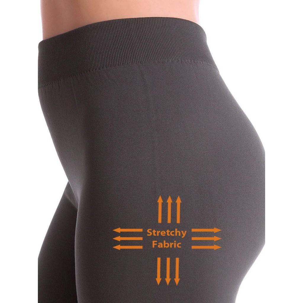 5-Pack: Women's Premium Fleece-Lined Leggings -Women's BottomsDailySale Bourbon Thrifters