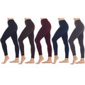 5-Pack: Women's Premium Fleece-Lined Leggings -Women's BottomsDailySale Bourbon Thrifters