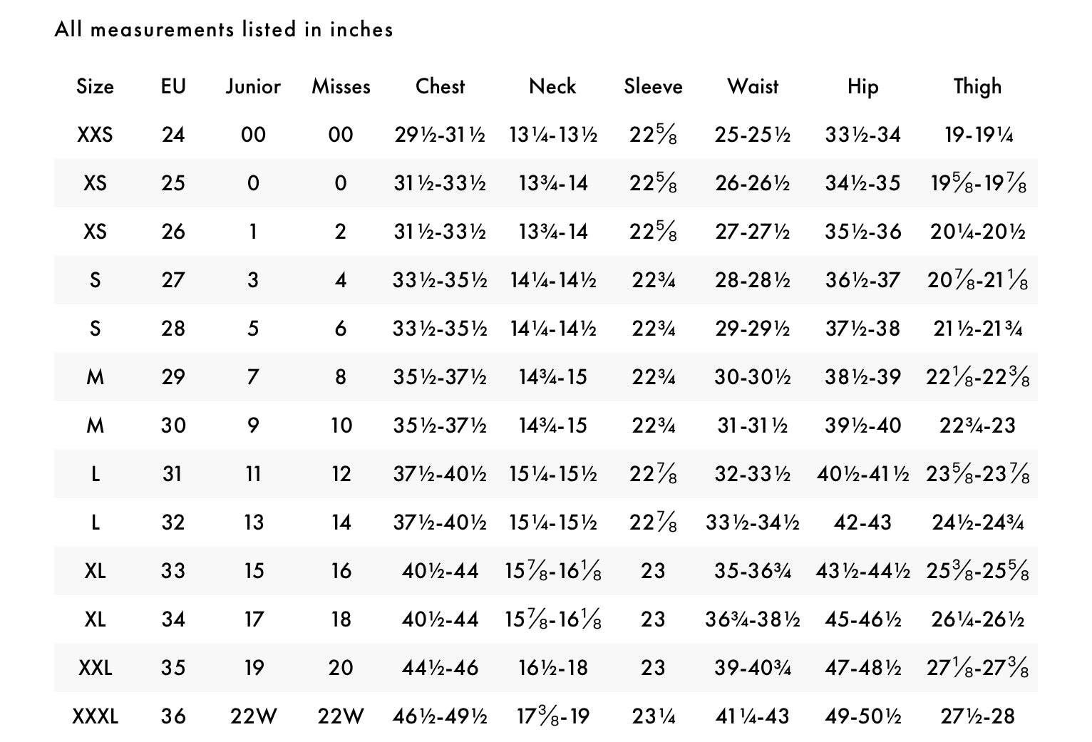 "Wrangler Retro Mae Women's Jean Size Chart"