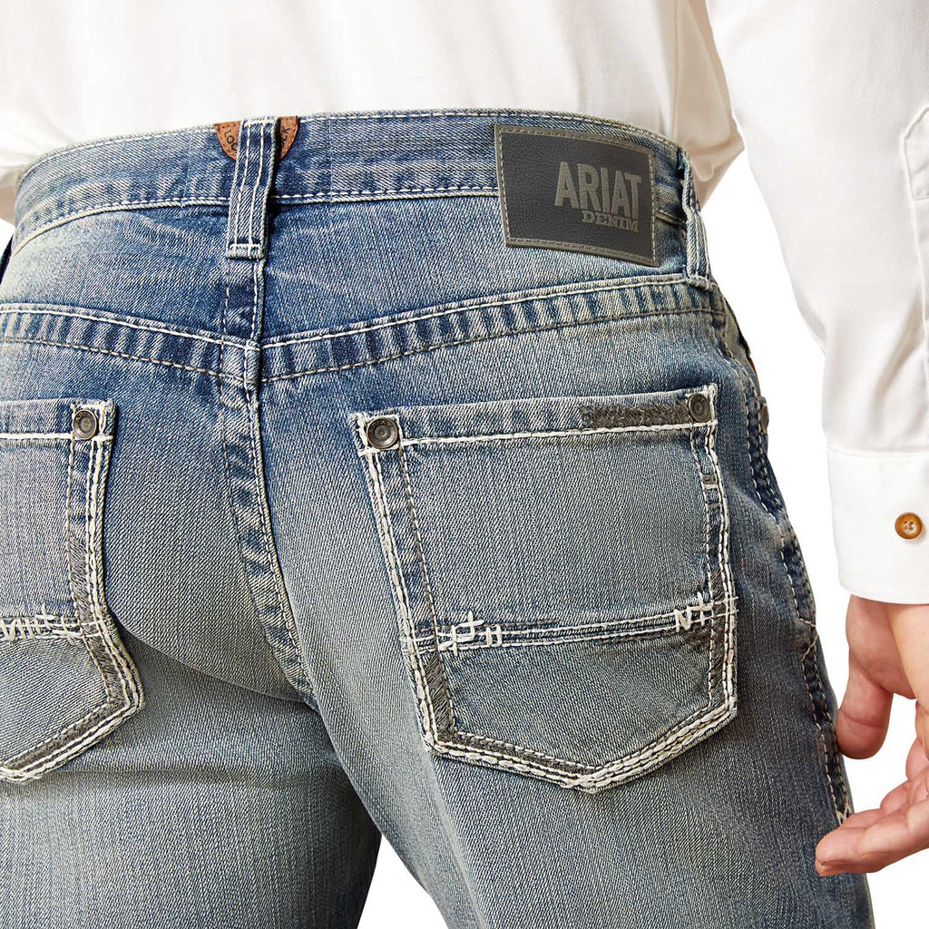 "Ariat Men's M2 Relaxed Stirling Stretch Boot Cut Jean - Boot Cut Leg Opening"