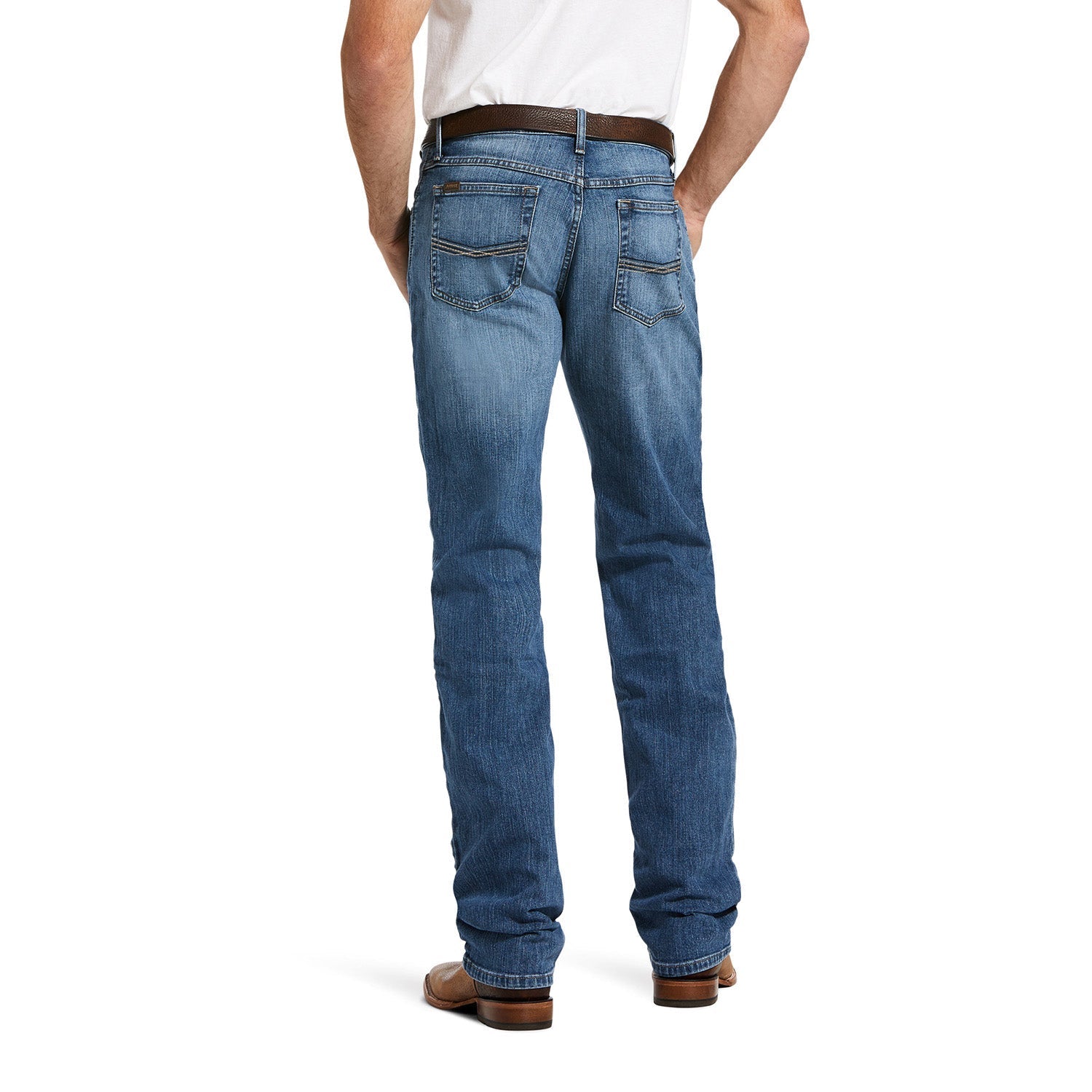 "Ariat Men's M2 Relaxed Stretch Legacy Boot Cut Jean - Rear View"