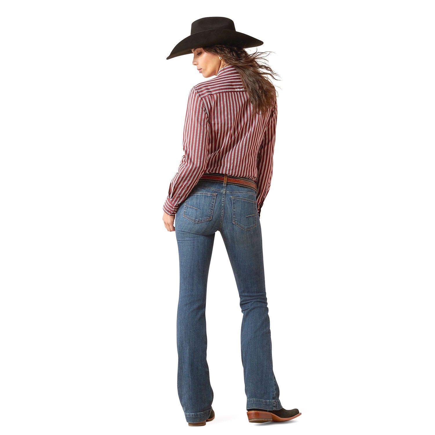 "Ariat Women's Bessie Perfect Rise Slim Trouser Jean - Rear View"