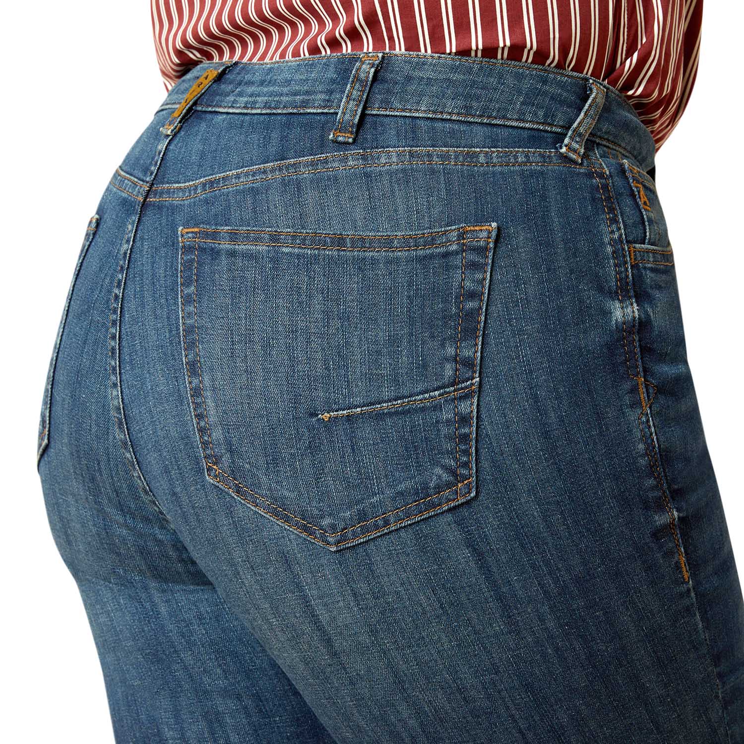 "Ariat Women's Bessie Perfect Rise Slim Trouser Jean - Rear Stitching Detail"