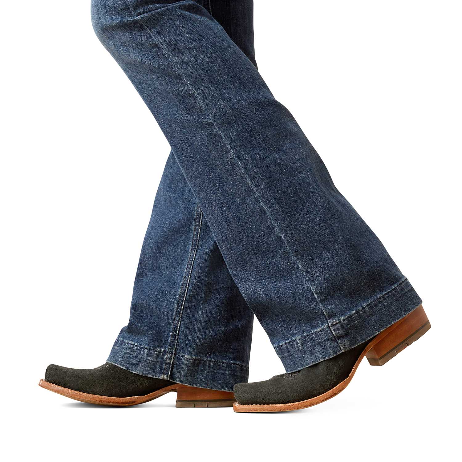 "Ariat Women's Bessie Perfect Rise Slim Trouser Jean - Leg and Boot Cut View"