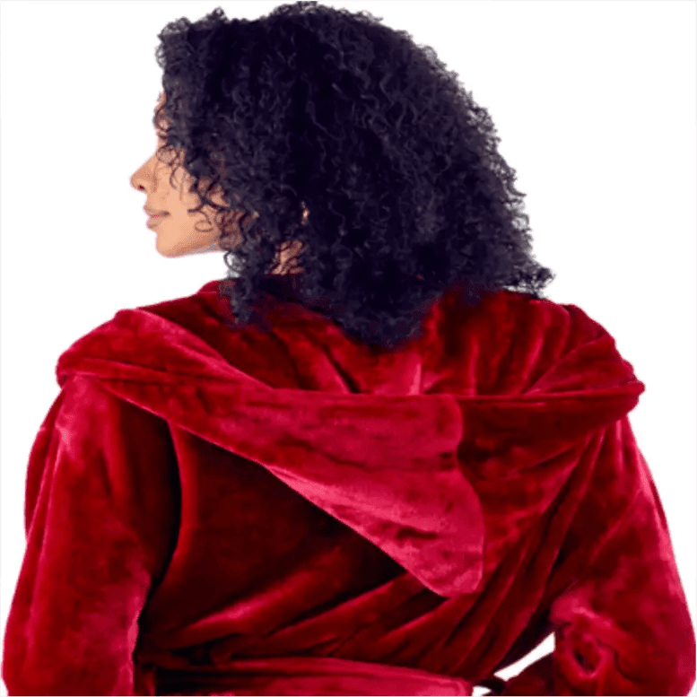 Women’s Plush Hooded Robe - Spa-Worthy Comfort at Home RobesLotus Linen- Bourbon Thrifters