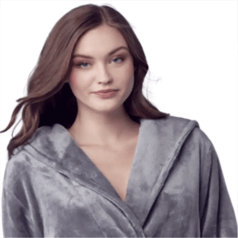 Women’s Plush Hooded Robe - Spa-Worthy Comfort at Home RobesLotus Linen- Bourbon Thrifters