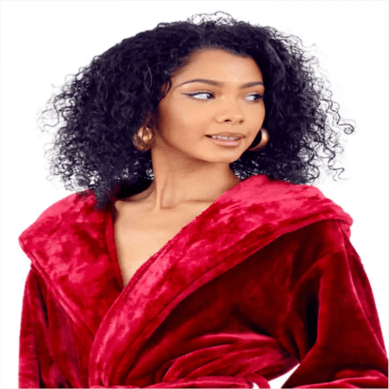 Women’s Plush Hooded Robe - Spa-Worthy Comfort at Home RobesLotus Linen- Bourbon Thrifters